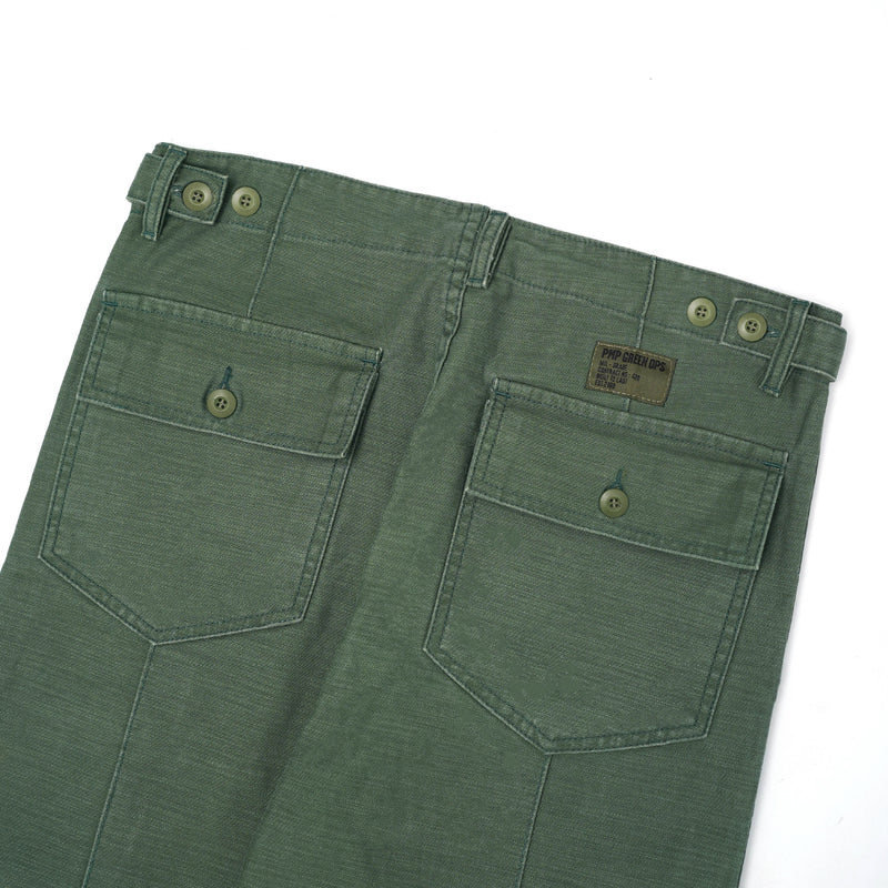 Fatty Fatigue Pants Reverse Satin - Washed Olive