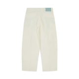 Two Tucked Barrel Pants - Cream