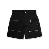 Flight Zipper Shorts - Black