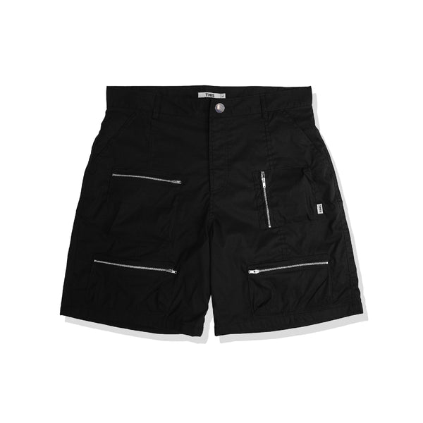 Flight Zipper Shorts - Black