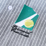 Courtside Stripe Ls Shirt - Blue