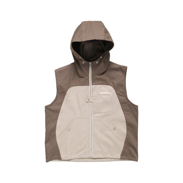 Bridged Hooded Gilet - Khaki