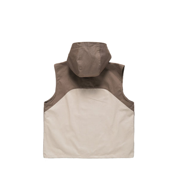 Bridged Hooded Gilet - Khaki