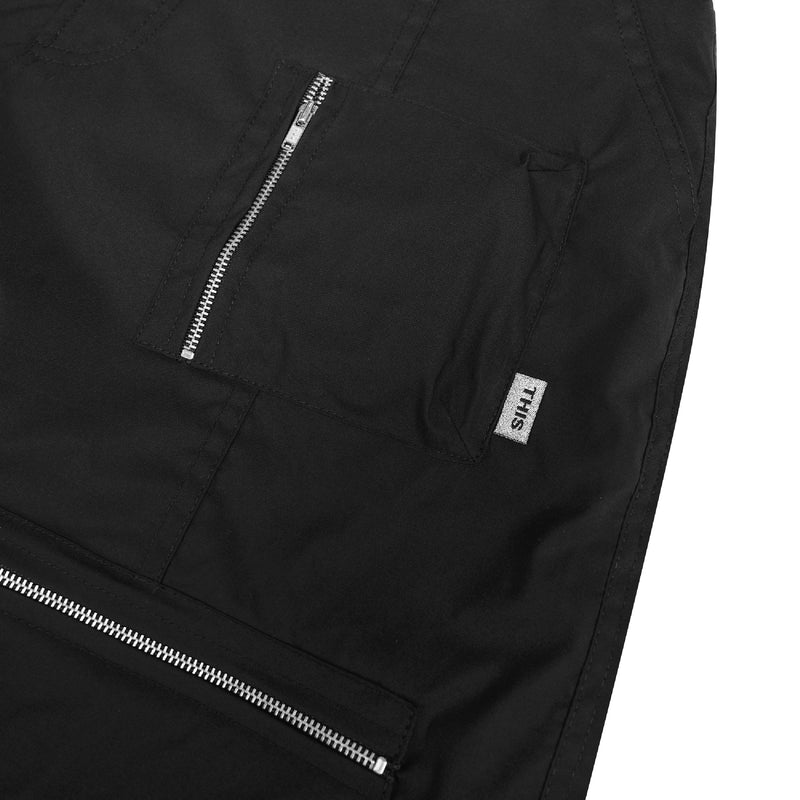 Flight Zipper Shorts - Black