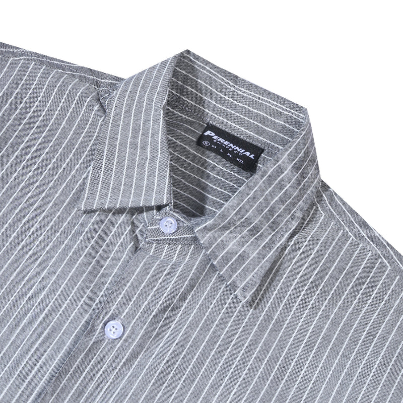 Courtside Stripe Ls Shirt - Blue