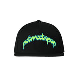 Spell Out 5 Panel Snapback Cap - Black