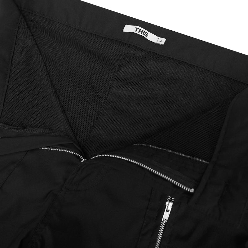 Flight Zipper Shorts - Black