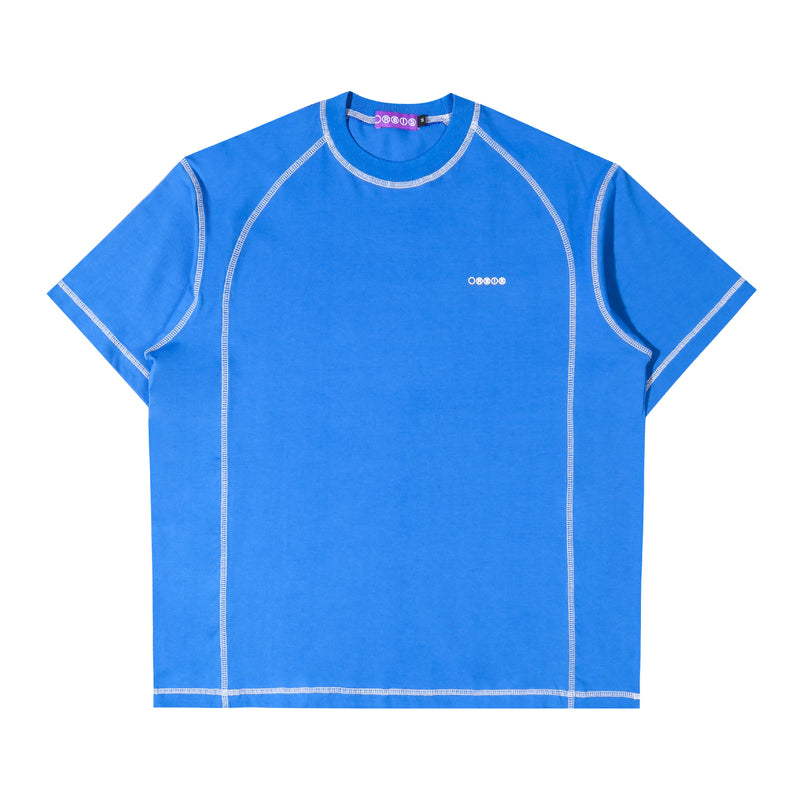 Orbis Panel Short Sleeve T-Shirt – Blue