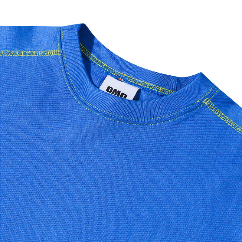 Heavy Raglan Long Sleeve Top - Blue
