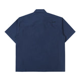 Double Pocket Half Zip Shirt - Navy