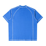 Orbis Panel Short Sleeve T-Shirt – Blue
