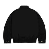 Mixed Wool Zip Jacket - Black