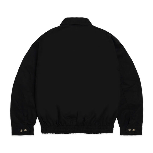 Mixed Wool Zip Jacket - Black