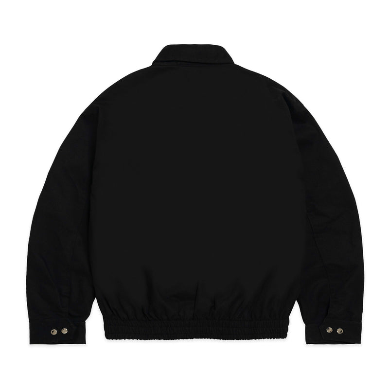 Mixed Wool Zip Jacket - Black