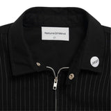 Mixed Wool Zip Jacket - Black