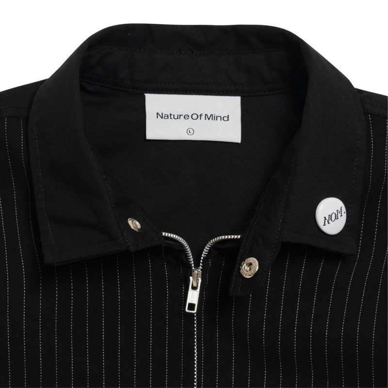 Mixed Wool Zip Jacket - Black