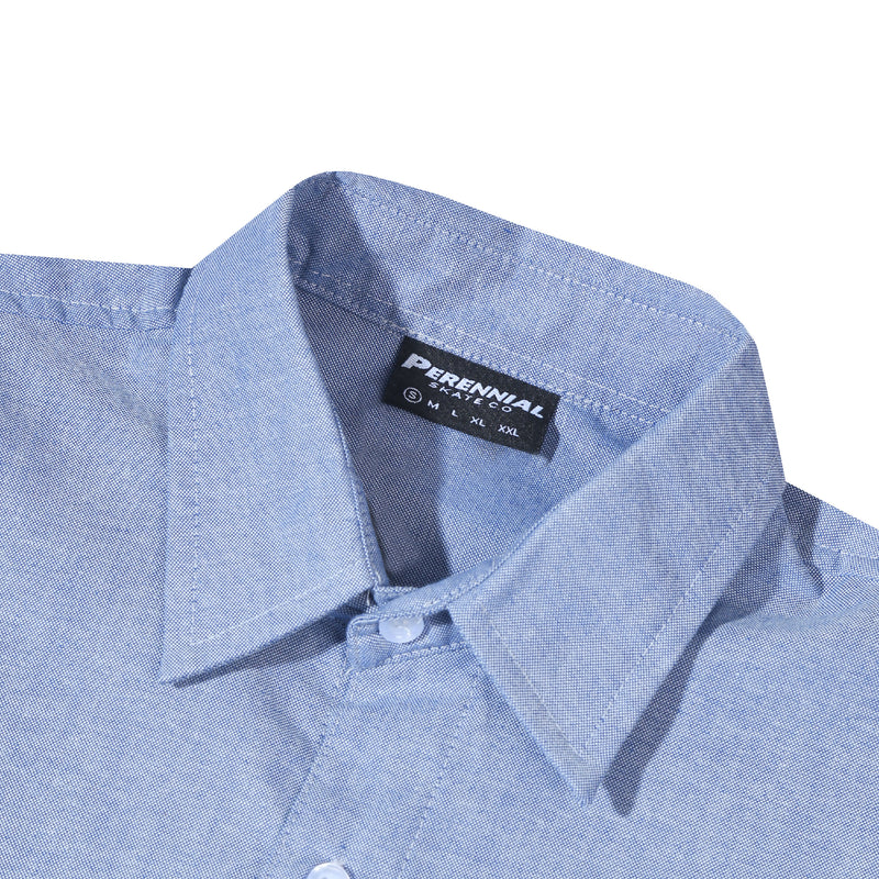 Mini Logo Ls Shirt -  Blue