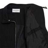 Mixed Wool Zip Jacket - Black