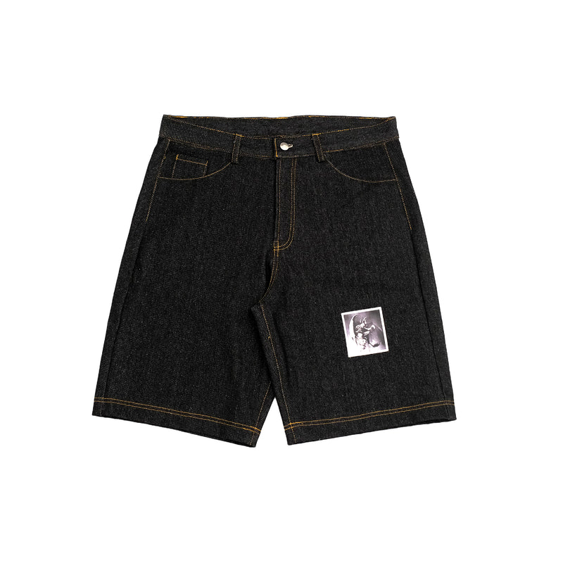 Inserted Jorts - Blue Black