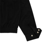 Mixed Wool Zip Jacket - Black