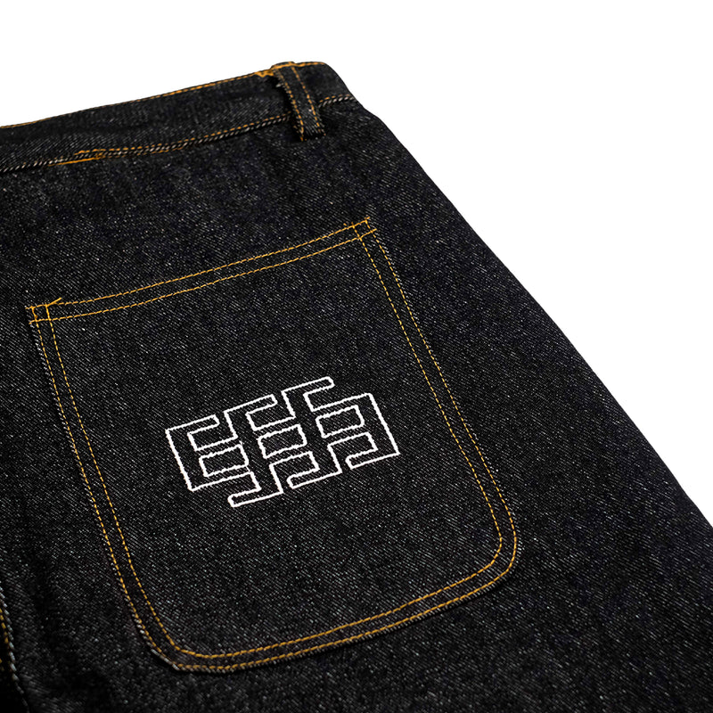 Inserted Jorts - Blue Black