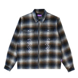 Orbis Zip Shirt Plaid - Blue/Brown