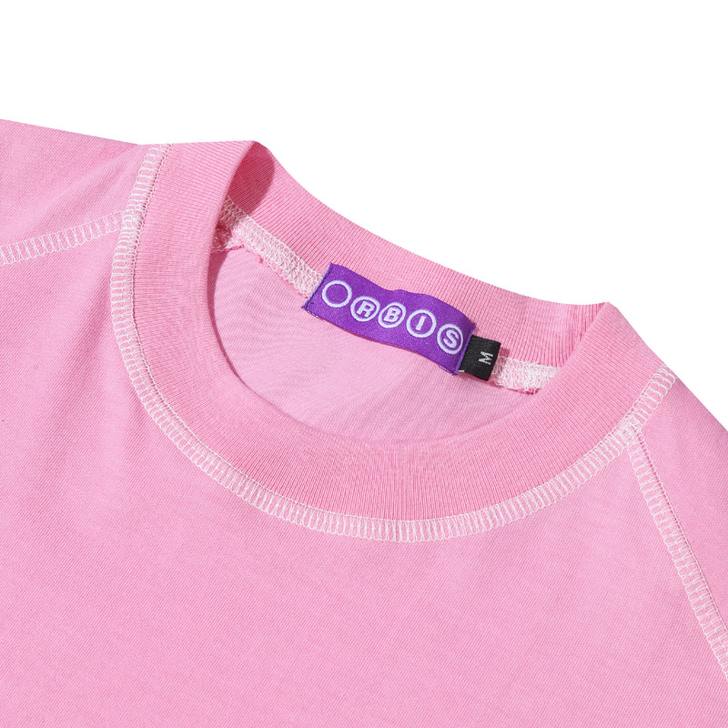 Orbis Panel Short Sleeve T-Shirt – Pink