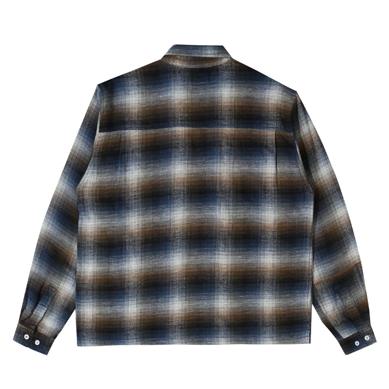 Orbis Zip Shirt Plaid - Blue/Brown