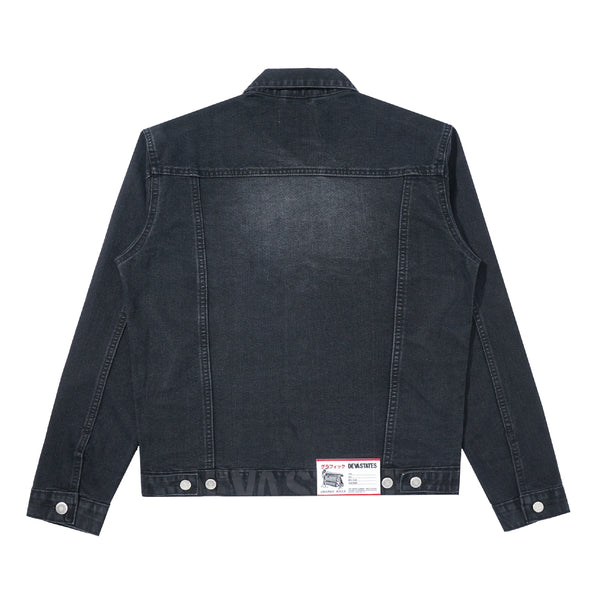 Grit Denim Trucker Jacket - Washed Black