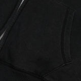 Travelling Double Zip Hoodie - Washed Black