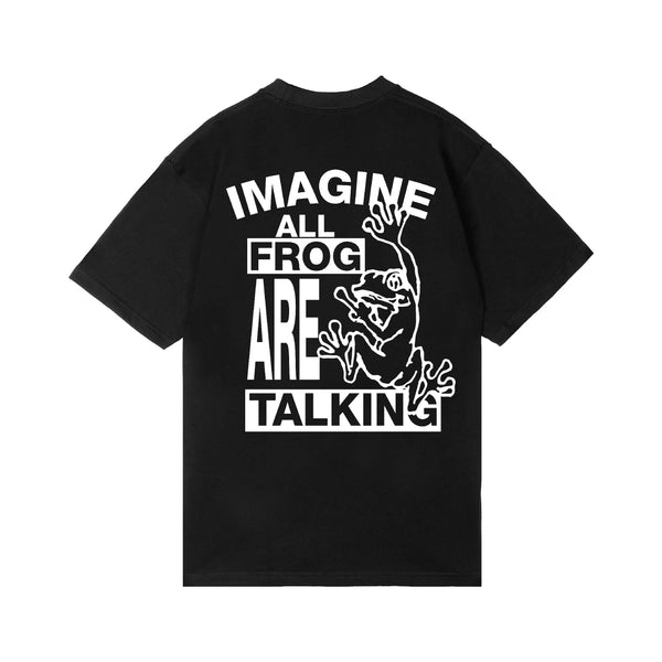 Frog Talking T-Shirt - Black