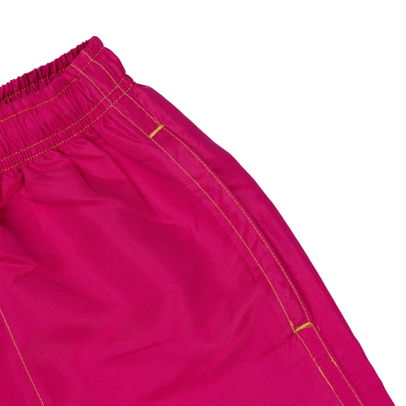 Plain Square Logo P Beach Trunks - Pink/Yellow