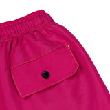 Plain Square Logo P Beach Trunks - Pink/Yellow