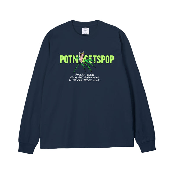 Leaf Logo T-Shirt Longsleeve - Navy