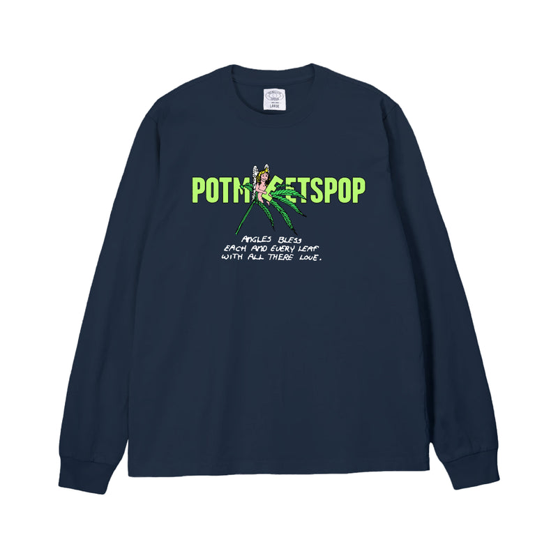 Leaf Logo T-Shirt Longsleeve - Navy