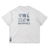 Raung Graphique Arka T-Shirt - Moon Cream Pigment Dyed