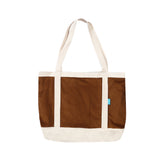 Haven Cord Totebag -  Brown/White