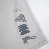 Raung Graphique Arka T-Shirt - Moon Cream Pigment Dyed