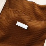 Haven Cord Totebag -  Brown/White