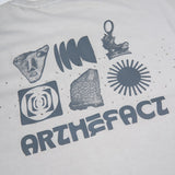 Raung Graphique Arka T-Shirt - Moon Cream Pigment Dyed