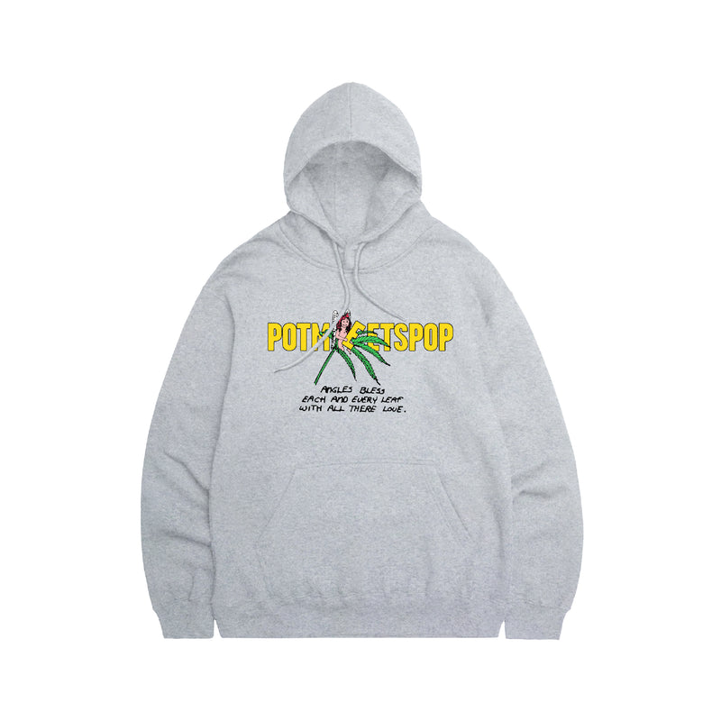Leaf Logo Hoodie Heather - Grey