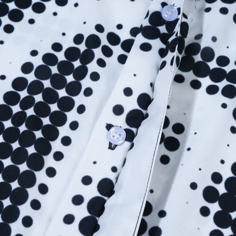 Orbis Dots Shirt - B/W