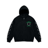 Smoke Logo Zip Hoodie - Black