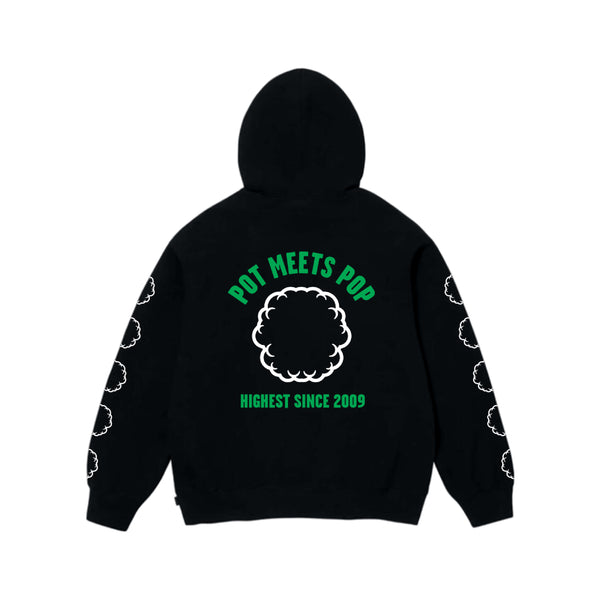 Smoke Logo Zip Hoodie - Black