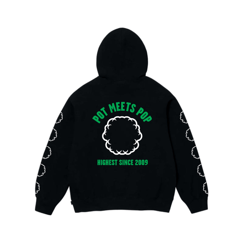 Smoke Logo Zip Hoodie - Black