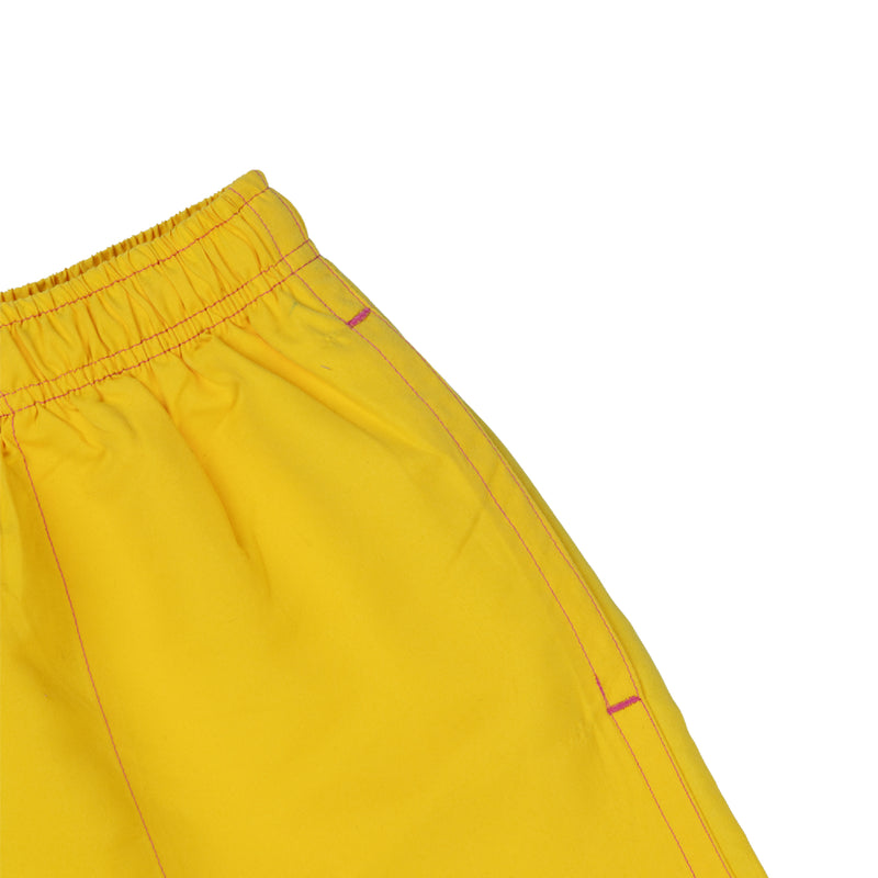 Plain Square Logo P Beach Trunks - Yellow/Pink