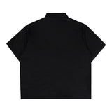 Orbis Script Open Collar Shirt - Black