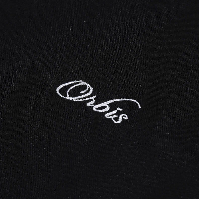 Orbis Script Open Collar Shirt - Black