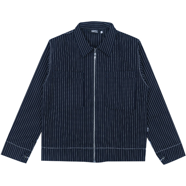 Wabash Stripe Work Jacket - Dark Blue – Orbis