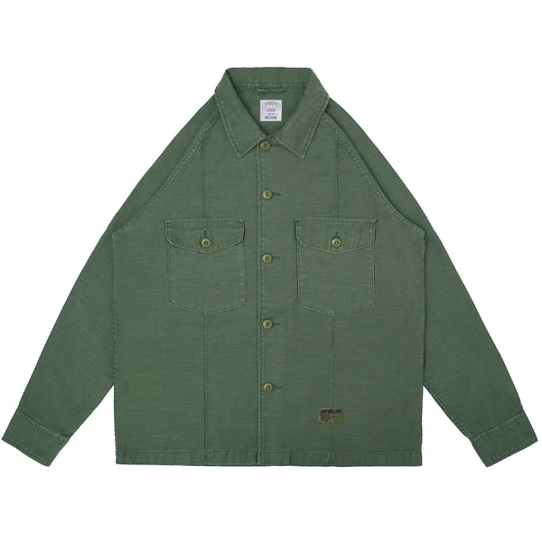 Fatty Fatigue Shirt Reverse Satin - Washed Olive